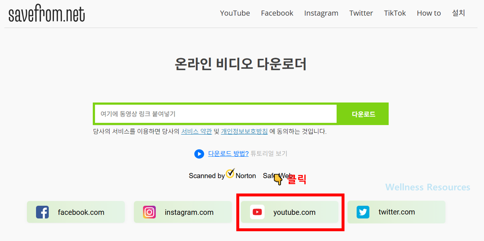 유튜브 동영상 다운로드 사이트 (+ 인스타그램 페이스북 트위터 틱톡) - savefrom.net 2 savefrom.net