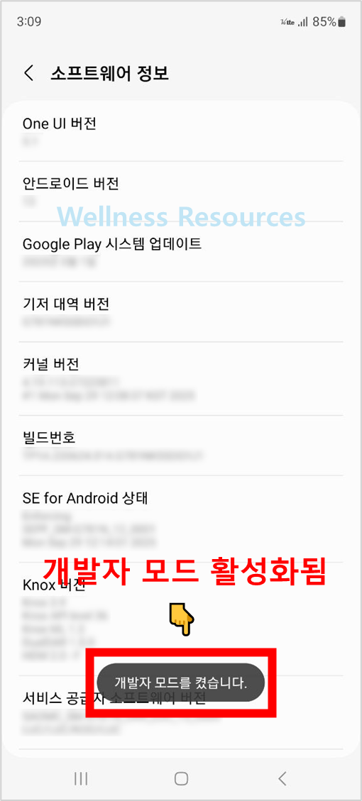 갤럭시 개발자옵션