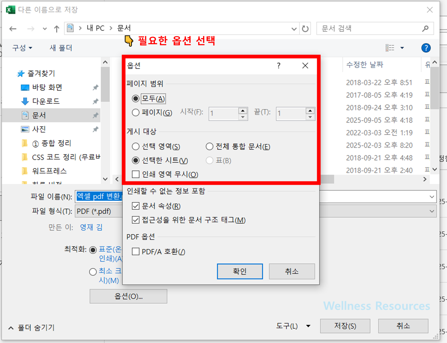 엑셀 PDF