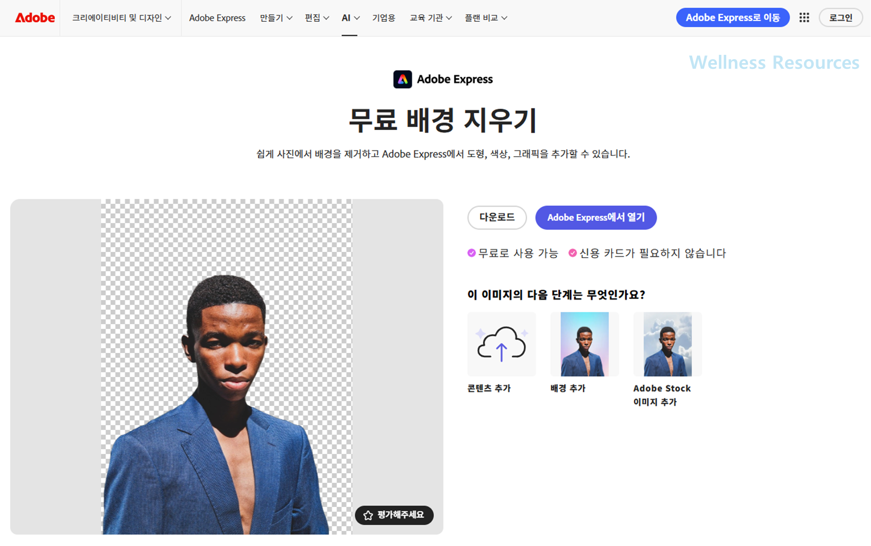 어도비 익스프레스 Adobe Express : 무료 이미지 배경 제거 및 사용법 (+ 총정리) 8 어도비 익스프레스
Adobe Express