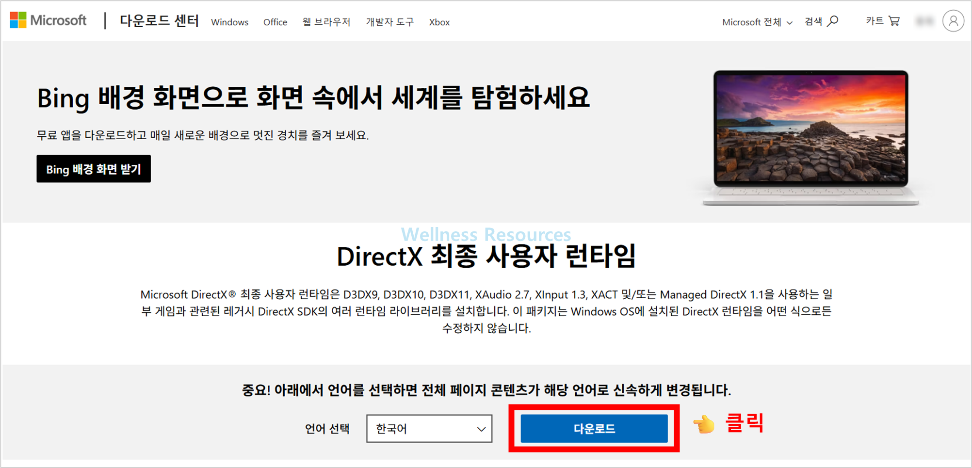 DirectX
다이렉트X
DirectX 최종 사용자 런타임
다이렉트X 최종 사용자 런타임