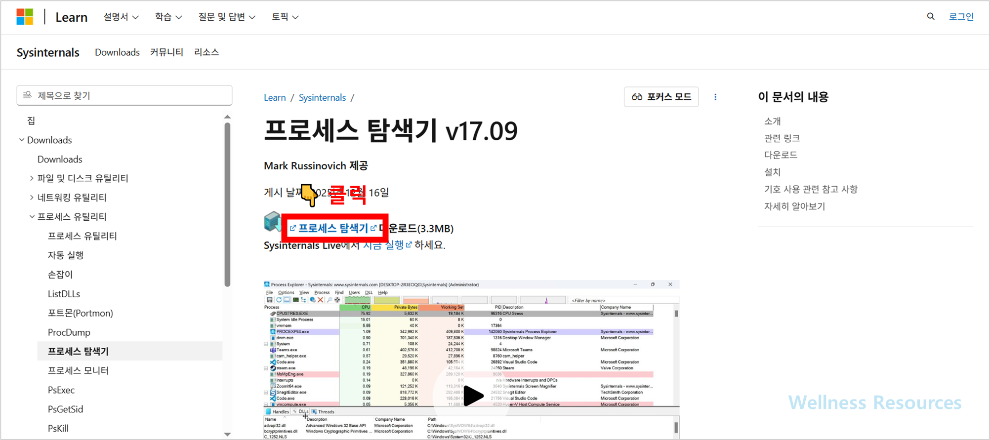 Process Explorer
프로세스 익스플로러
